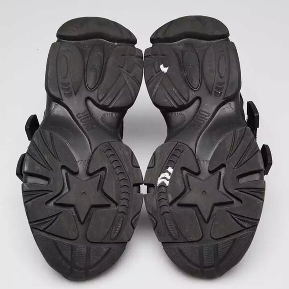 Christian Dior Black Tech Fabric/Suede D-Wander Sneakers Size 5.5/36 345-050725 - Picture 4 of 5